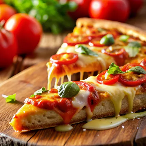 শাক ও ভেজিটেবল স্টার-স্টাডেড পিৎজা